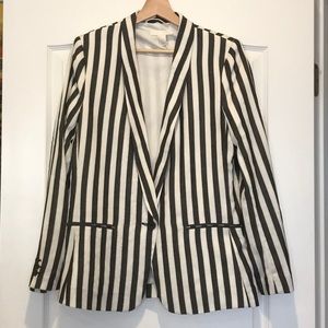 Black and white striped blazer by H&M size 12 US